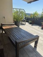 Asiatische Teakholz-Liege. Als Daybed oder Gartenbank