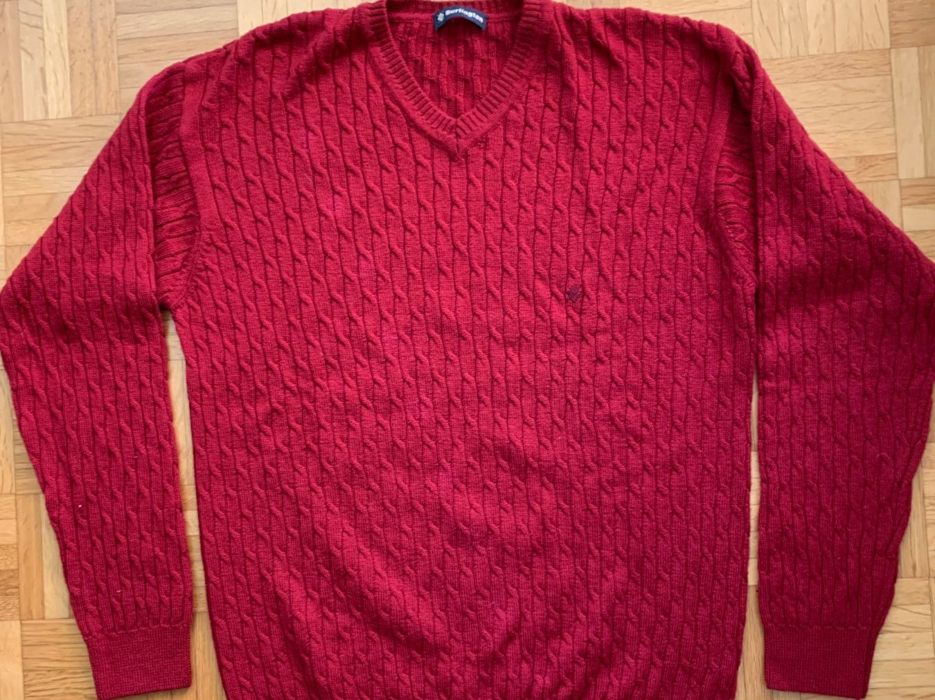 Burlington Maglioni & Felpe: Burlington Pullover rot Zopfmuster Gr. 54 – Usato da Wettswil venduto da cipollina71