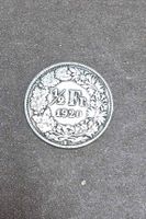 Silbermünze 1/2 Franken 1920