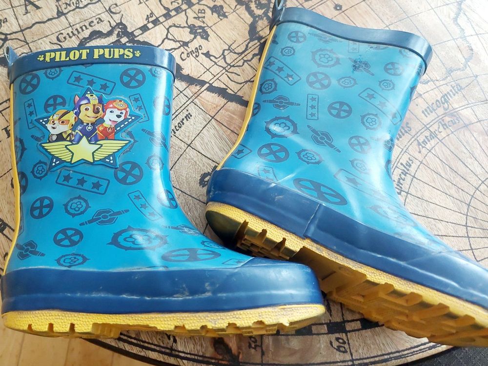Kids2Go Paw Patrol Regenstiefel – Dino Rescue, Orange, Mit Kordelzug, Größen 23-27, Wasserfest