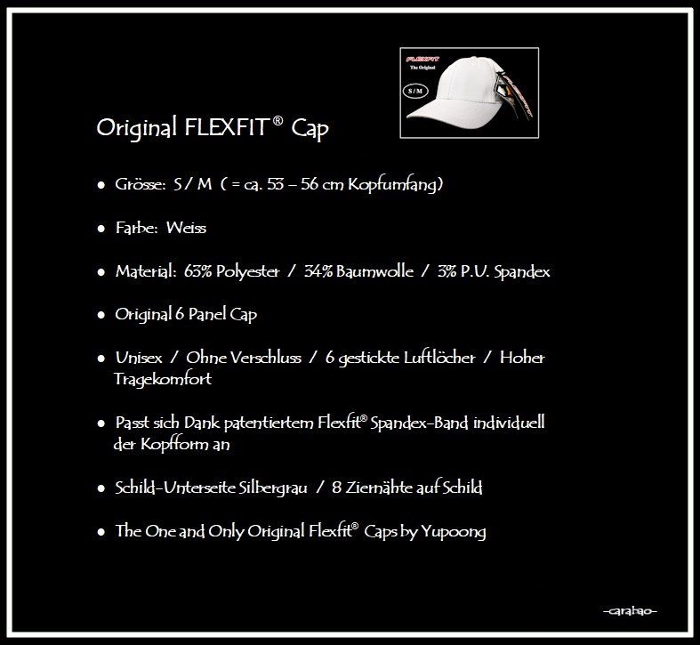 Hüte, Mützen & Caps: Original FLEXFIT® Cap / Weiss / S-M – Neu (gemäss Beschreibung) aus Winterthur von -carabao- 5