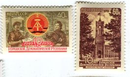 Briefmarken "10 Jahre DDR". UdSSR
