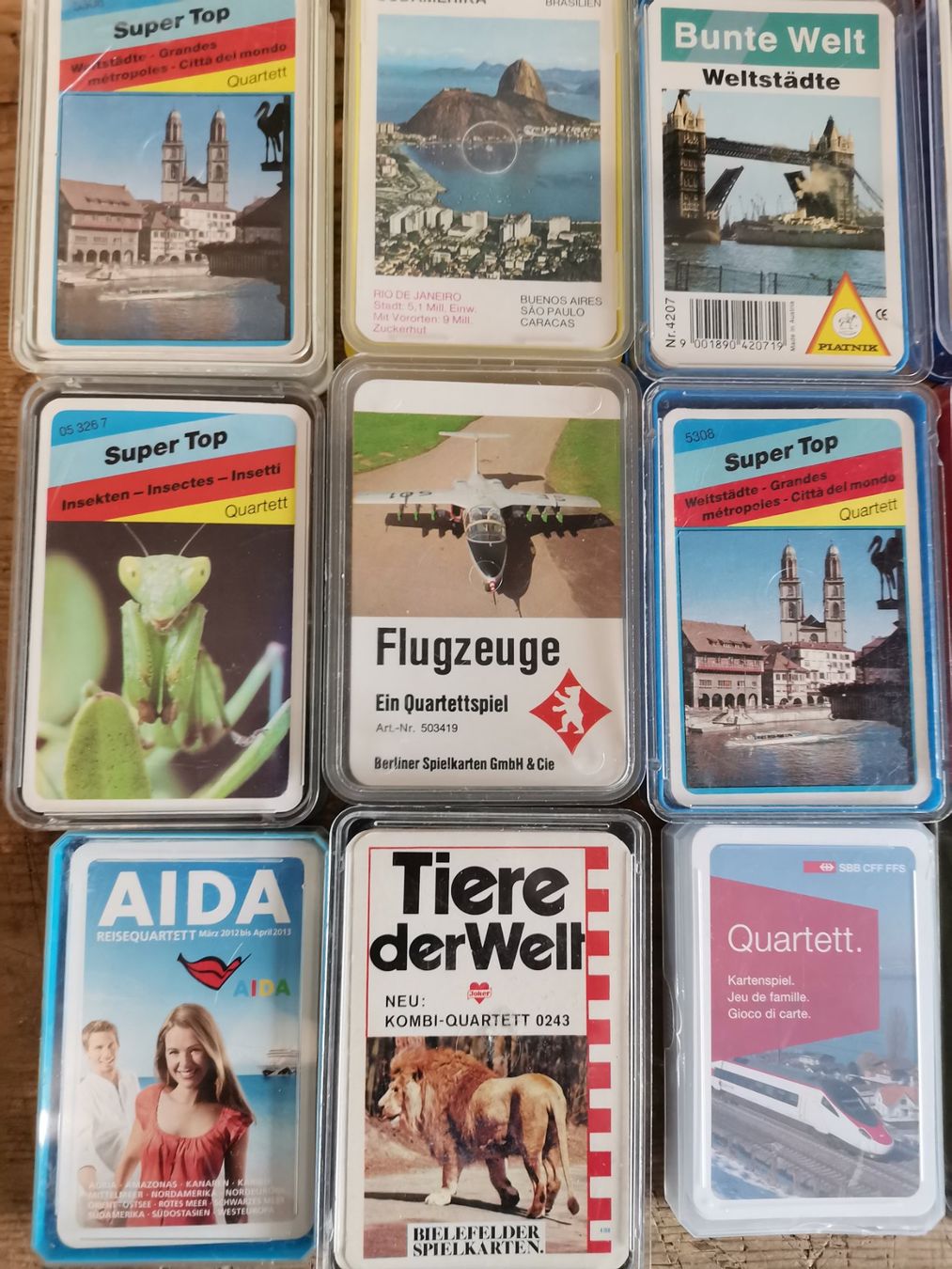 Giochi: Super Top Quartett, Städte Quartett, Töff Quartett, Schweize – Usato da Wiedlisbach venduto da materialkreislauf 4