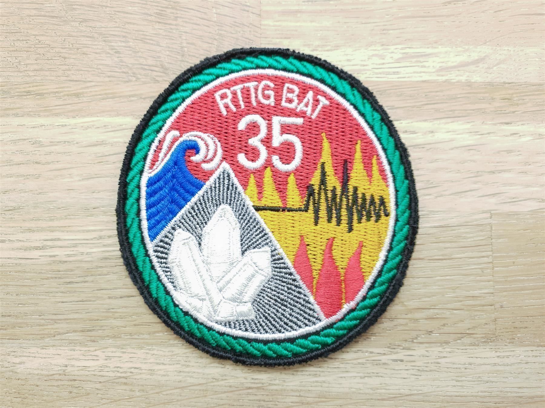 Plaketten & Abzeichen: Badge Rttg Bat 35 grün – Gebraucht aus Erlinsbach von S700