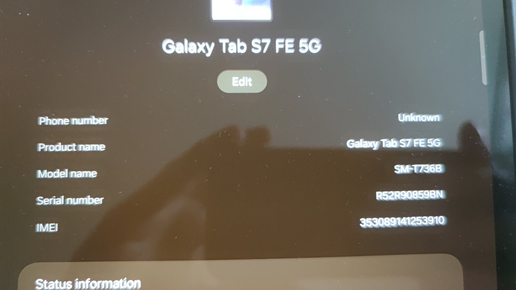 Samsung Tablet PC: Samsung Tab S7 FE 5G 4\64 – Usato da Meggen venduto da Malecifent 3