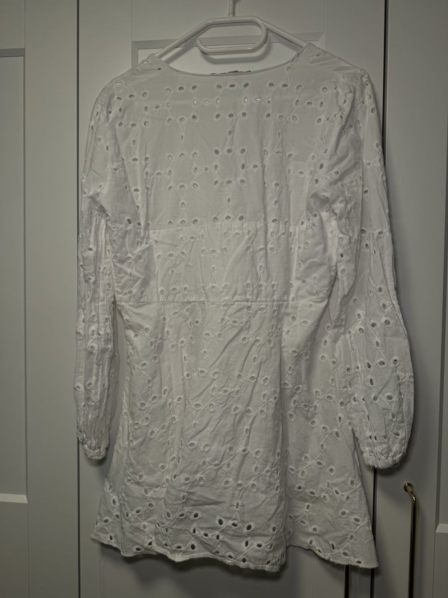 Kleider: Weisses Sommer Kleid mit , Gr. S – Neu (gemäss Beschreibung) aus Buchrain von Babyblau777 3