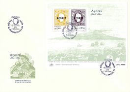 Portugal FDC Block Acores 02.01.1980