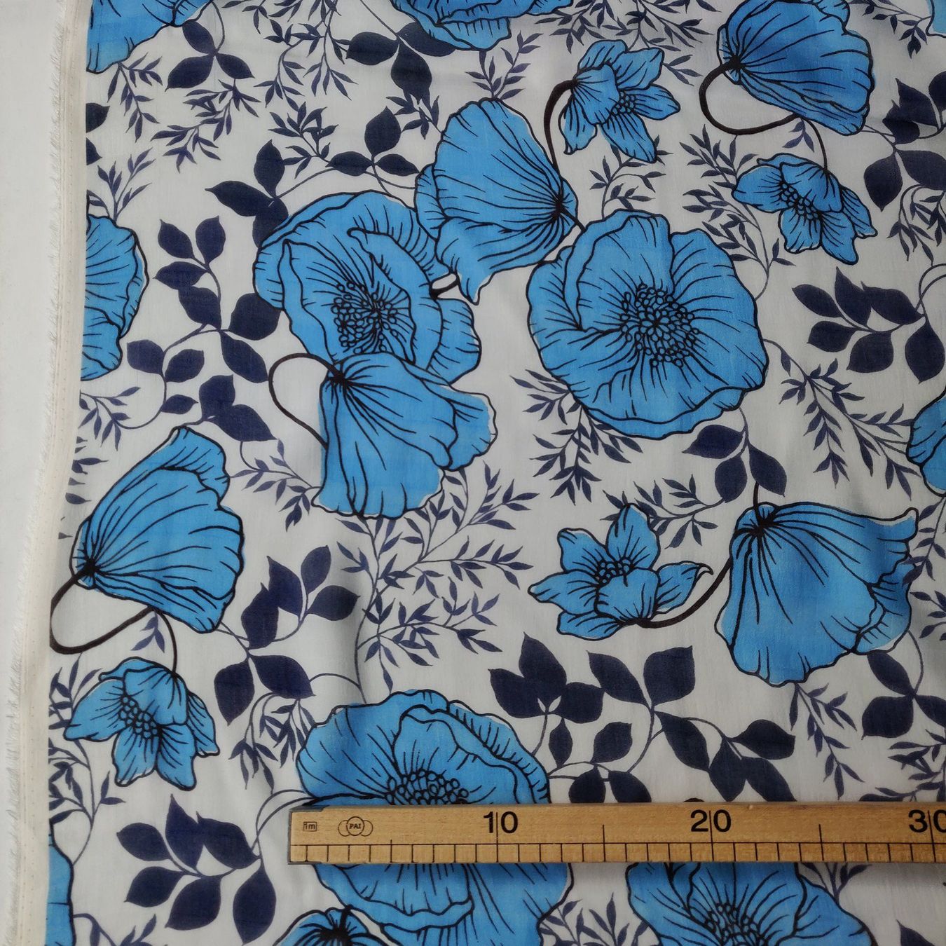 Tessuti: Seide Batist 70% Baumwolle 30% 1.60x1.40m Blauer Mohn – Nuovo (secondo la descrizione) da Lufingen venduto da Voyager7 6