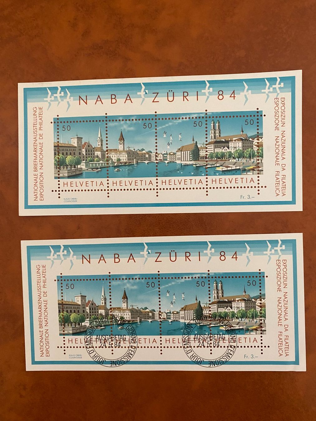Tutti i francobolli: NABA Züri 84 Briefmarken .postfrisch+gestenpelte – Usato da matten b. interlaken venduto da jfran17