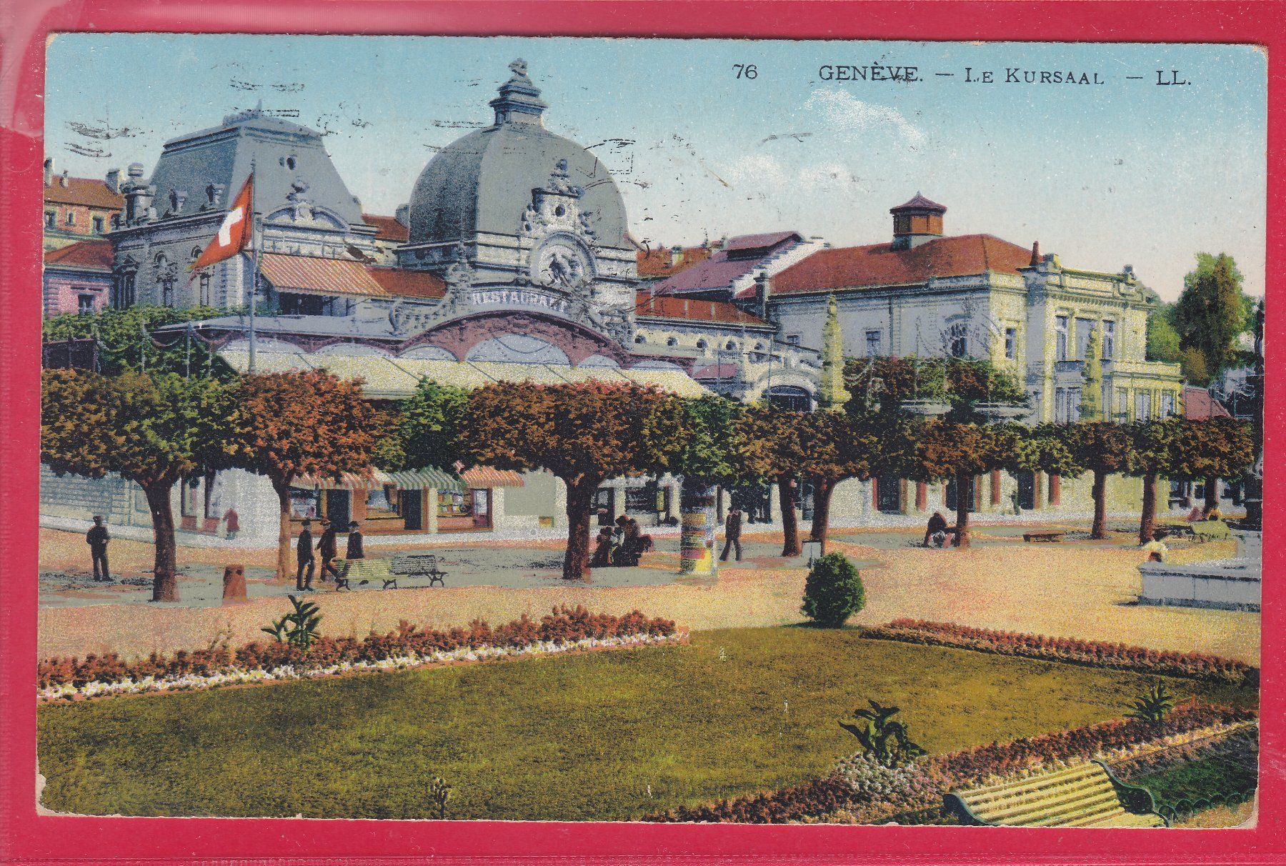 Cartoline postali: GENÈVE - LE KURSAAL, 17.12.1915 – Usato da Oberrieden venduto da Gebirgsstelze