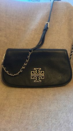 Tory Burch Clutch, Ledertasche, schwarz, neuwertige