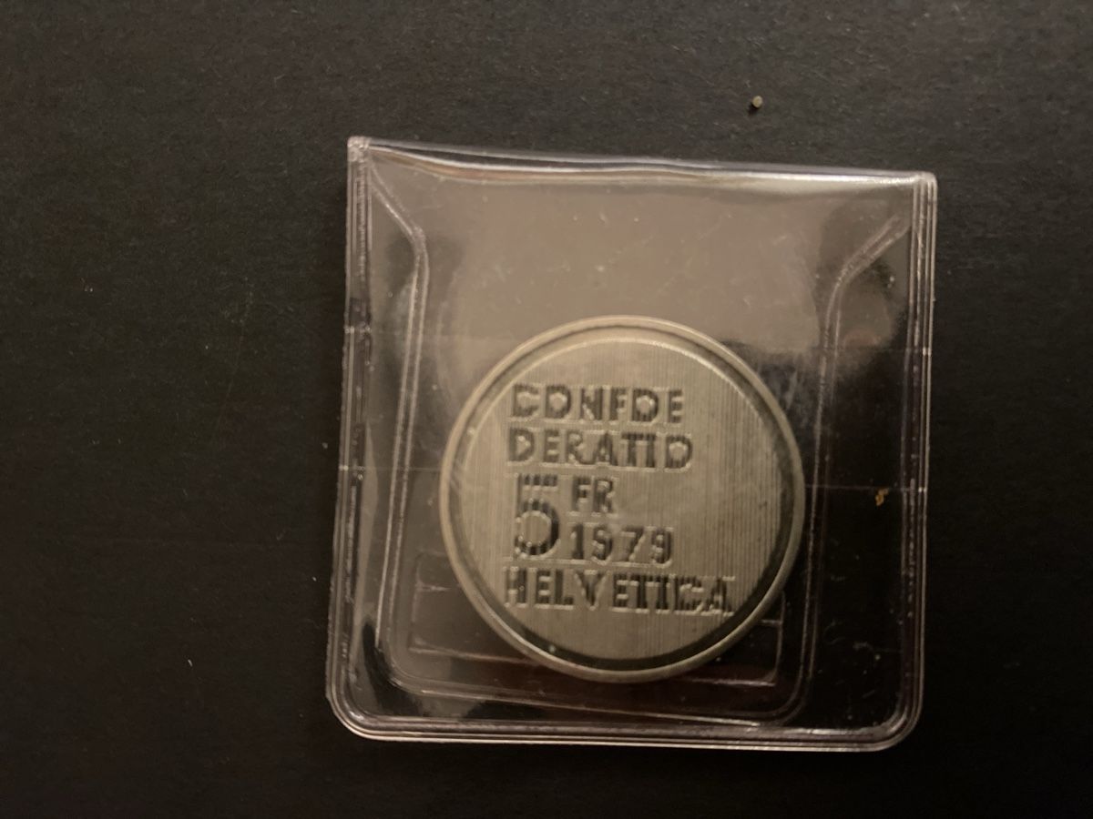 Tutti le monete: Monnaie Suisse 5 Fr 1979 Albert Einstein Kopf – Usato da Le Mouret venduto da DSMF99 2