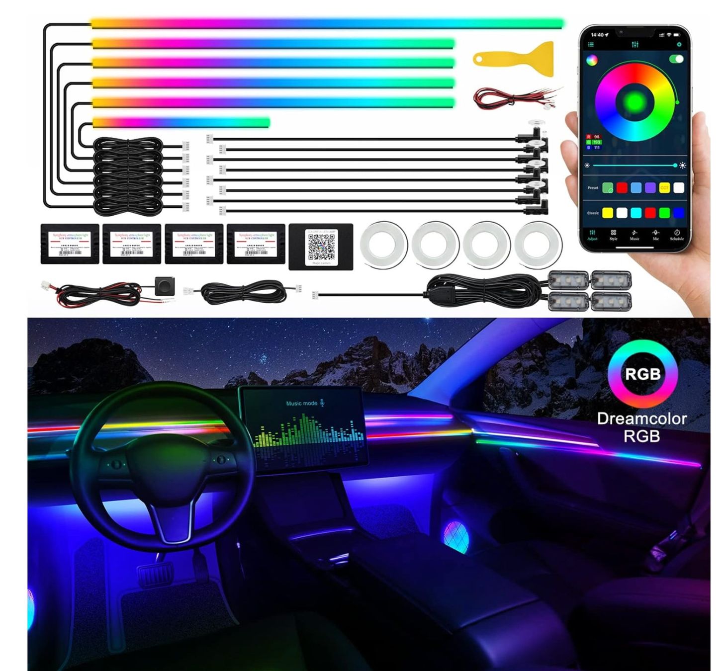 Lampade: Acrylic Interior Car LED Strip Light – Nuovo e nell'imballaggio originale da Mellingen venduto da Samiross