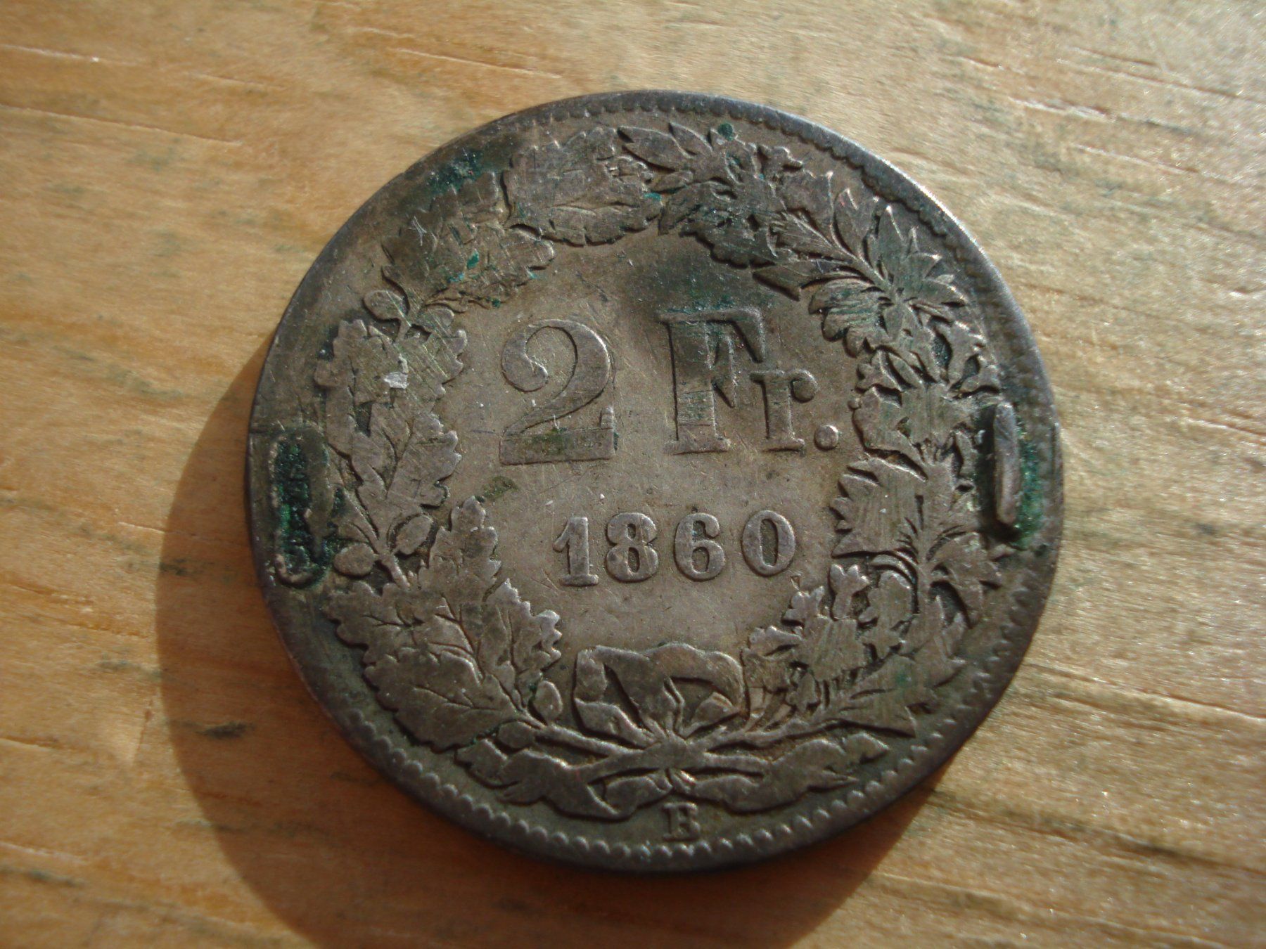 Alle Münzen: (S) 2 Franken 1860 – Gebraucht aus Erlach von Net-Coins