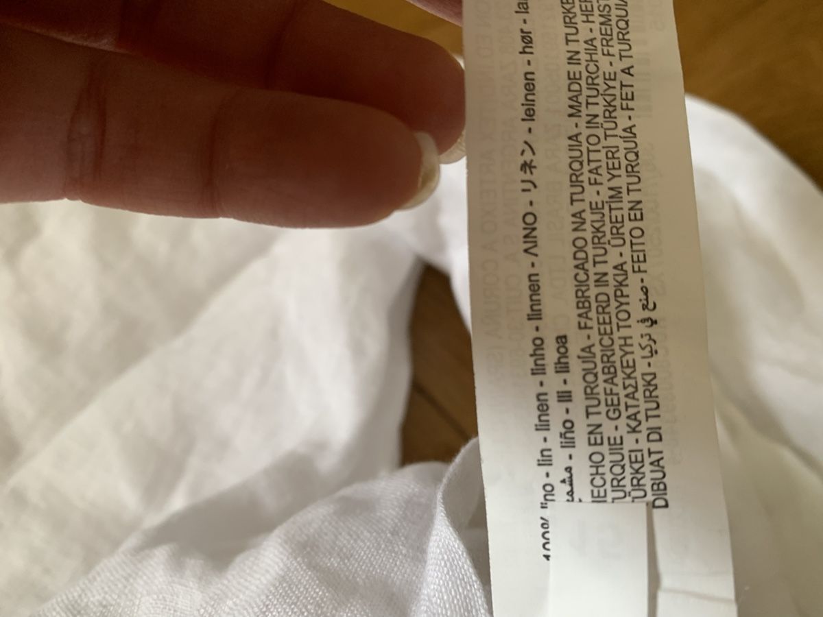 Zara Camicette: Blouse chemise crop blanche en lin Zara – Nuovo e nell'imballaggio originale da Genève venduto da rez_c6c6 3