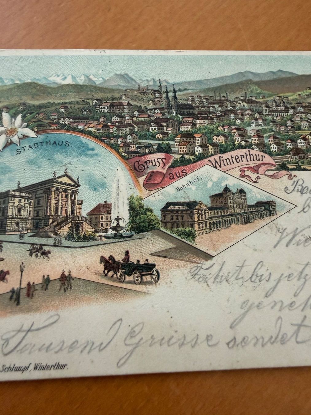 Cartes postales: Winterthur, Gruss aus...., Chromolith – D'occasion à Fehraltorf par bruggin 1