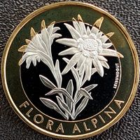 10 Fr. Gedenkmünze 2016 stgl. Alpen-Edelweiss aus Münzsatz