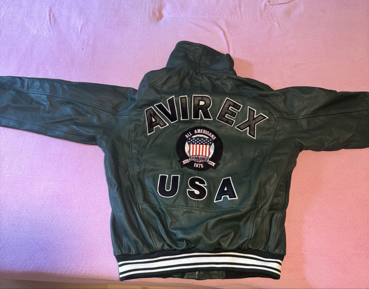 Avirex Vestes: AVIREX GREEN LEATHER FLIGHT JACKET – Neuf (Voir description) à Kloten par cet_xz7x 1
