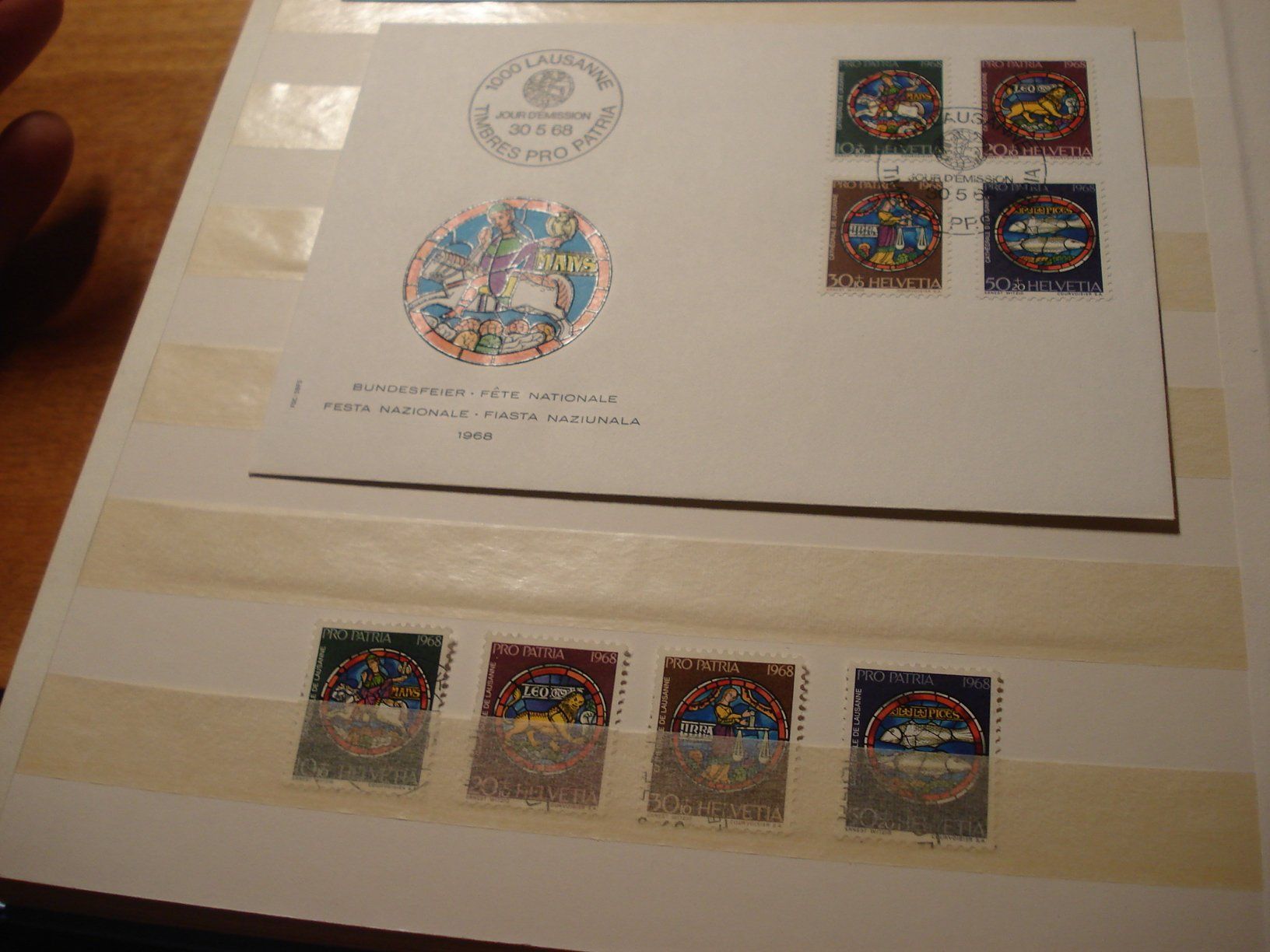 Tutti i francobolli: Pro Patria 1968, FDC + Satz gestempelt – Usato da Niederwil AG venduto da morostahu