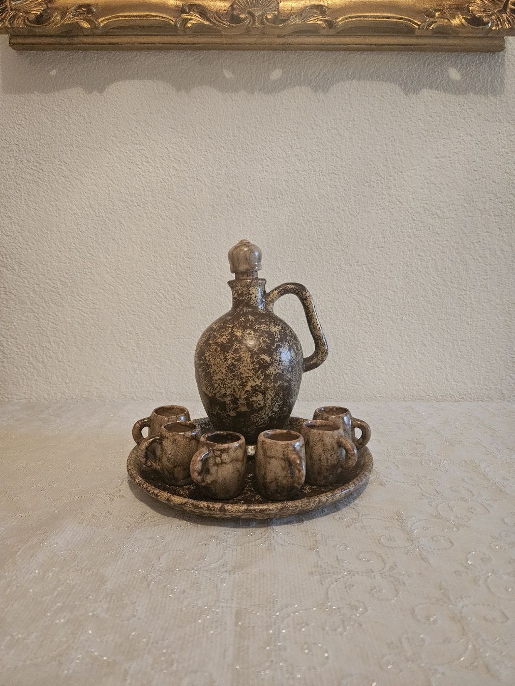 Caraffe: Vintage - Karaffe mit 6 Gläschen & Servierteller – Usato da Wittenbach venduto da anzo4