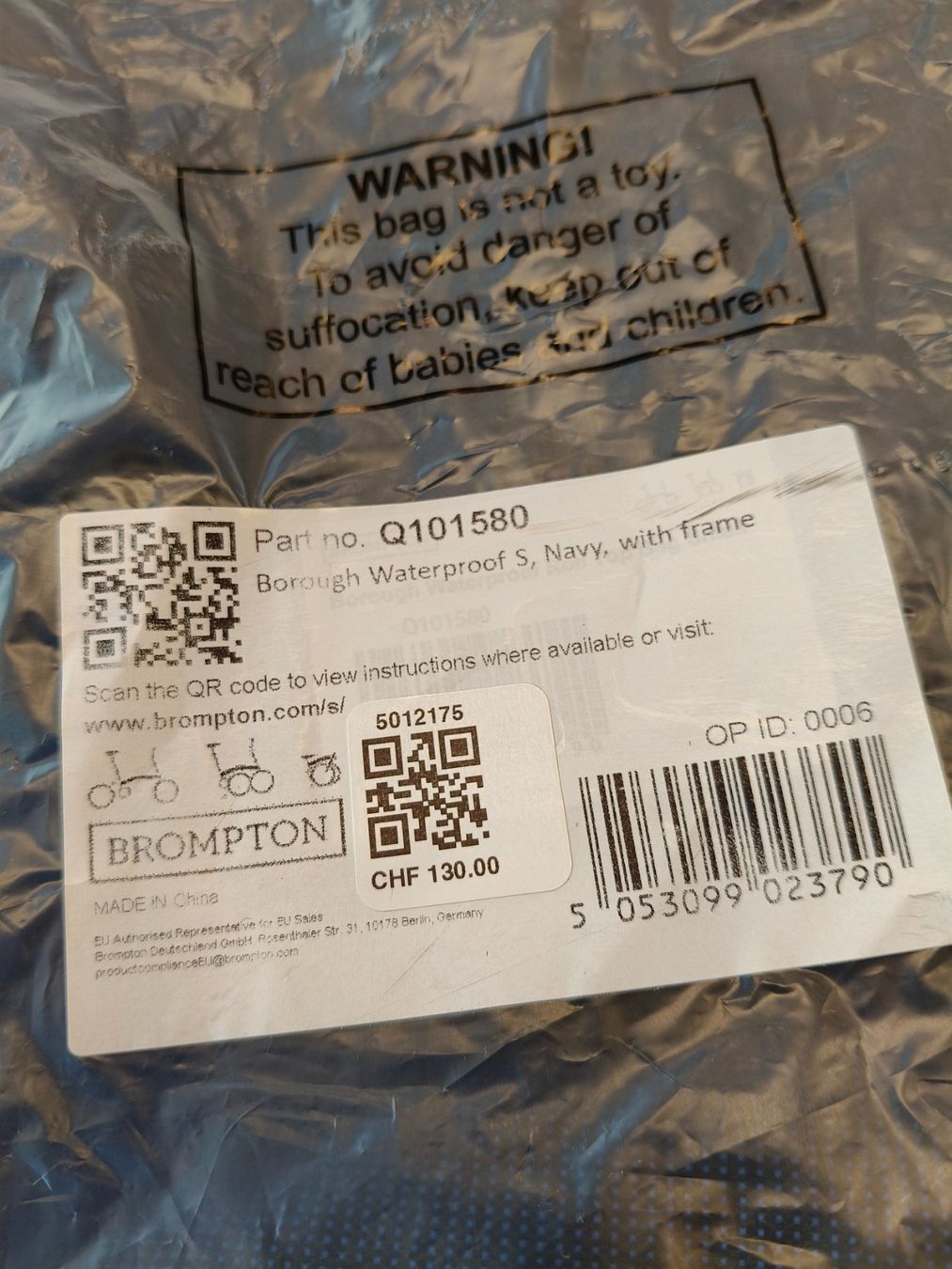 Brompton Borse: Brompton Borough Waterproof Roll Top Bag Small – Nuovo e nell'imballaggio originale da Bern venduto da ver_97f5 7