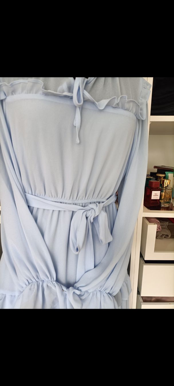 Vestiti: Robe longue bleu ciel, voile transparente, taille – Nuovo e nell'imballaggio originale da La Chaux-de-Fonds venduto da Luxary.25cachmirepro 5