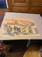 Schöne Lithographie mit Signatur (Hegedüs Béla)