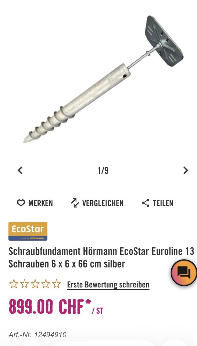 Alle Werkzeuge: Schraubfundamente – Neu und originalverpackt aus Bern von AKATHA 2