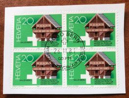 4 er Block Nr.649 mit Papier Stempel Bern