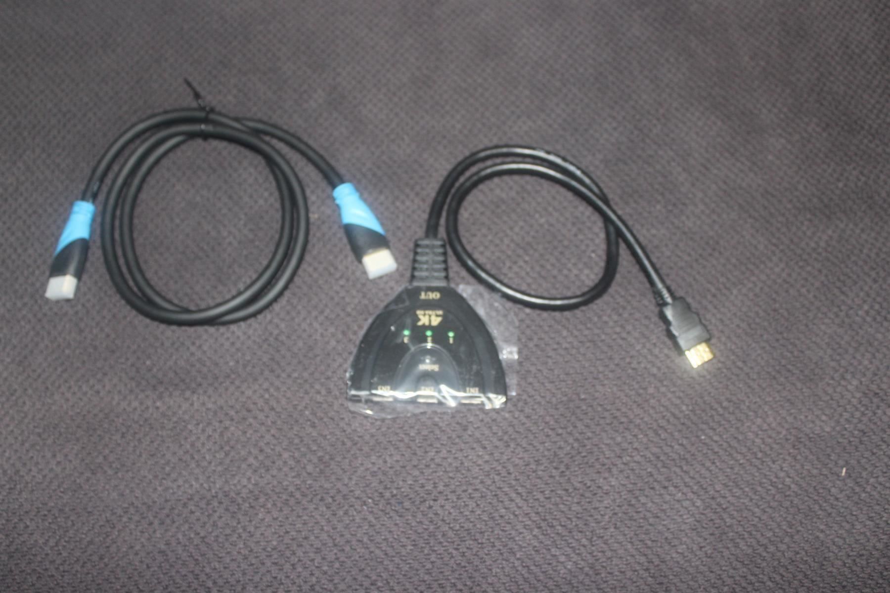 Cavi: 1M kabel + HDMI 3in1 Splitter Verteiler – Nuovo (secondo la descrizione) da Kirchdorf AG venduto da Apost008