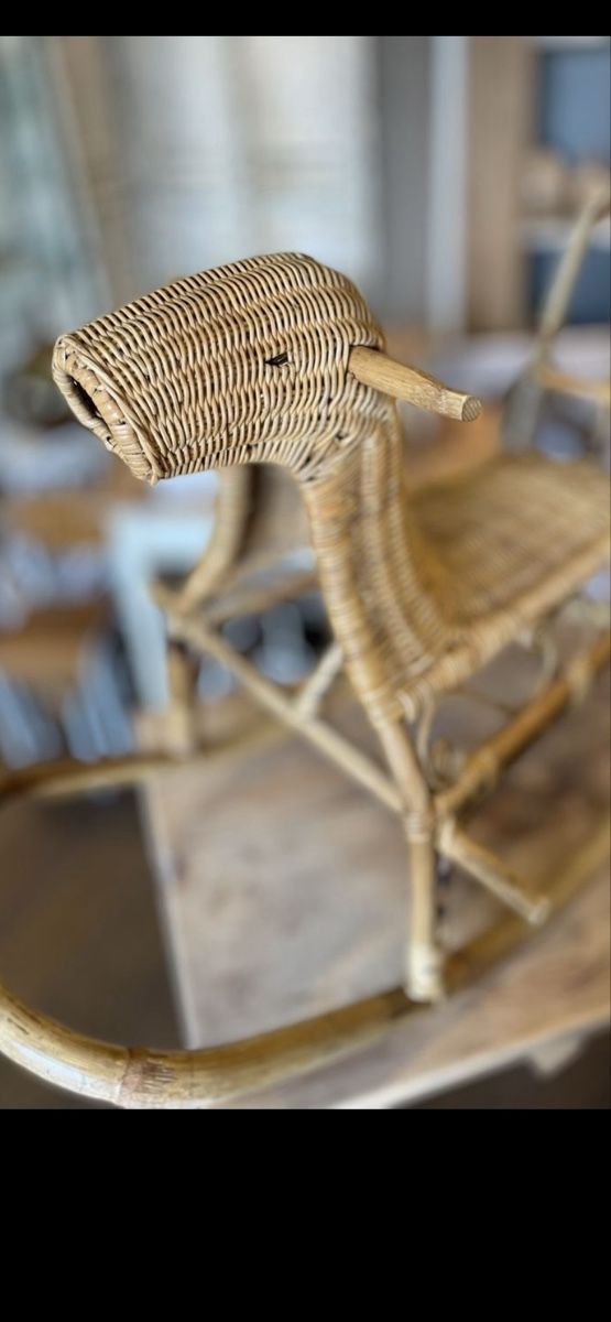 Spielzeuge: Schaukelpferd Bambus Rattan – Gebraucht aus Sirnach von dasrosahaus 3