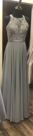 Abendkleid Grau Gr. 46 NEU