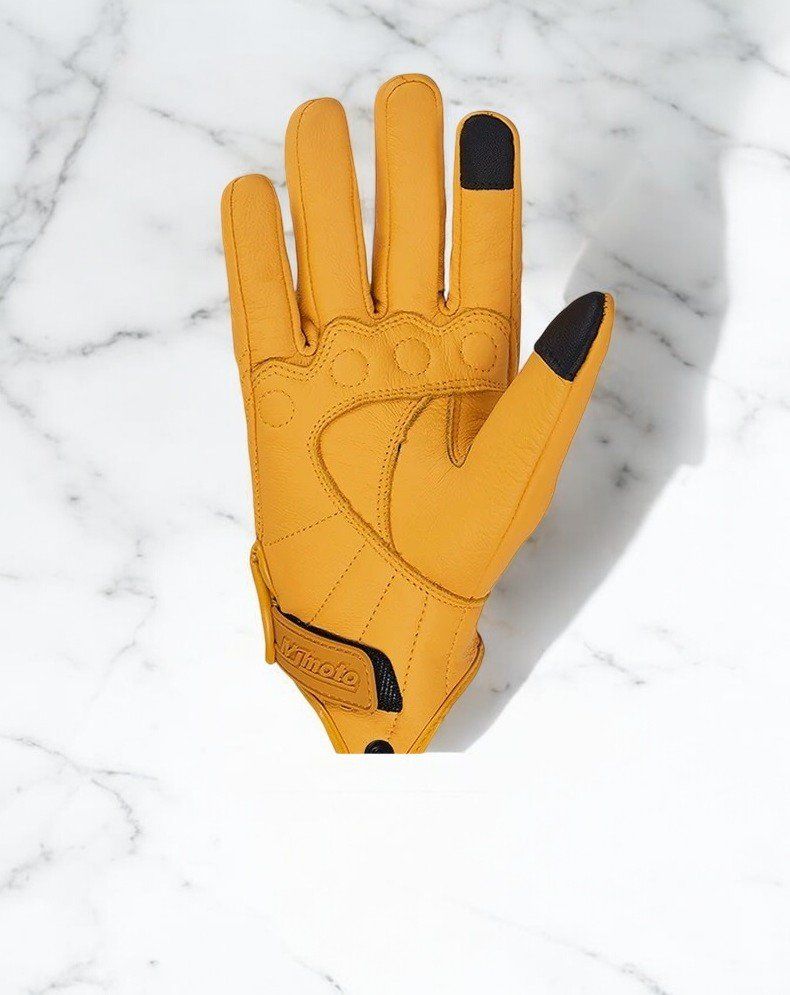 Altri accessori da uomo: Gelb Leder Motorrad Handschuh Gr. XL – Nuovo e nell'imballaggio originale da Châtelaine venduto da topshop.switzerland 2