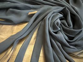 Schwarzer Chiffon  fein & transparent  1,7 m