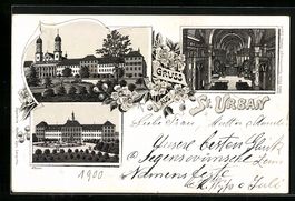 Lithographie St. Urban, Kirche, Inneres