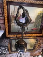 Bronze-Statue "Turnerin mit Reif" - Schöne Dekoration!
