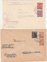 2 Briefe aus der US-Zone nach Zürich 1947