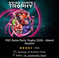 Swiss Darts Trophy 2 Tickets Samstag Abend