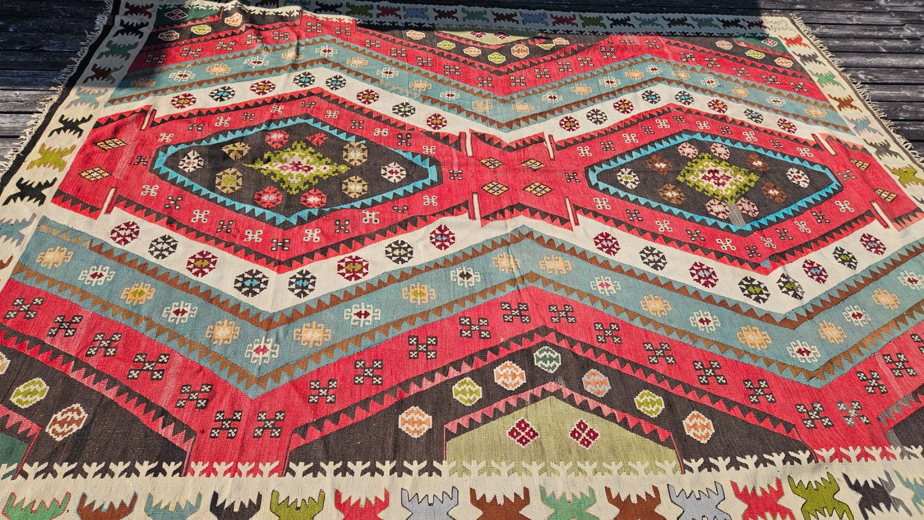 Kelim Tapis: antiker Kelimteppich pflanzengefärbt – D'occasion à Arbon par Drwoozle 2