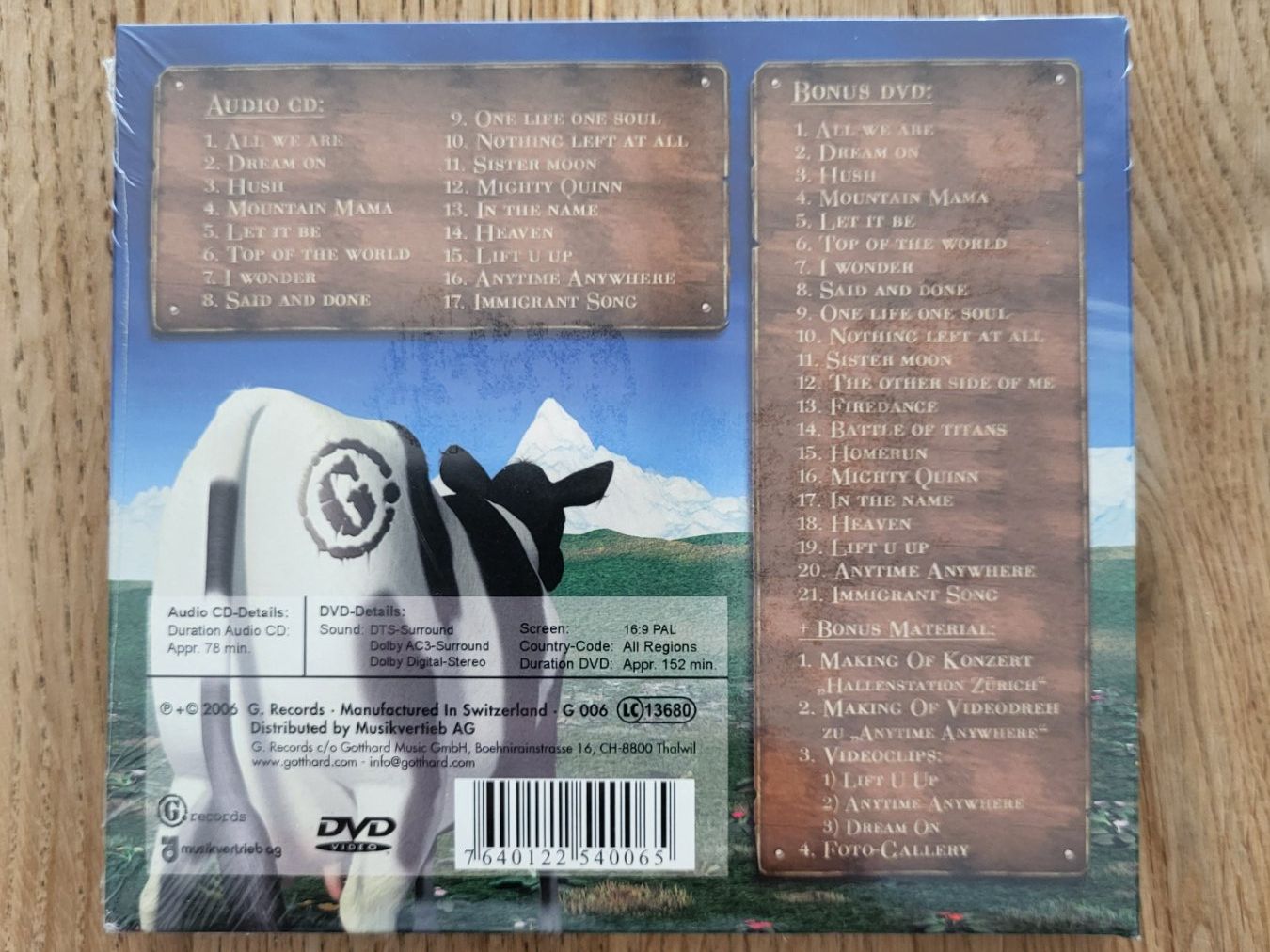 CDs: Gotthard - Made in Switzerland - CD + DVD – Neu und originalverpackt aus Waltenschwil von creativeline 1