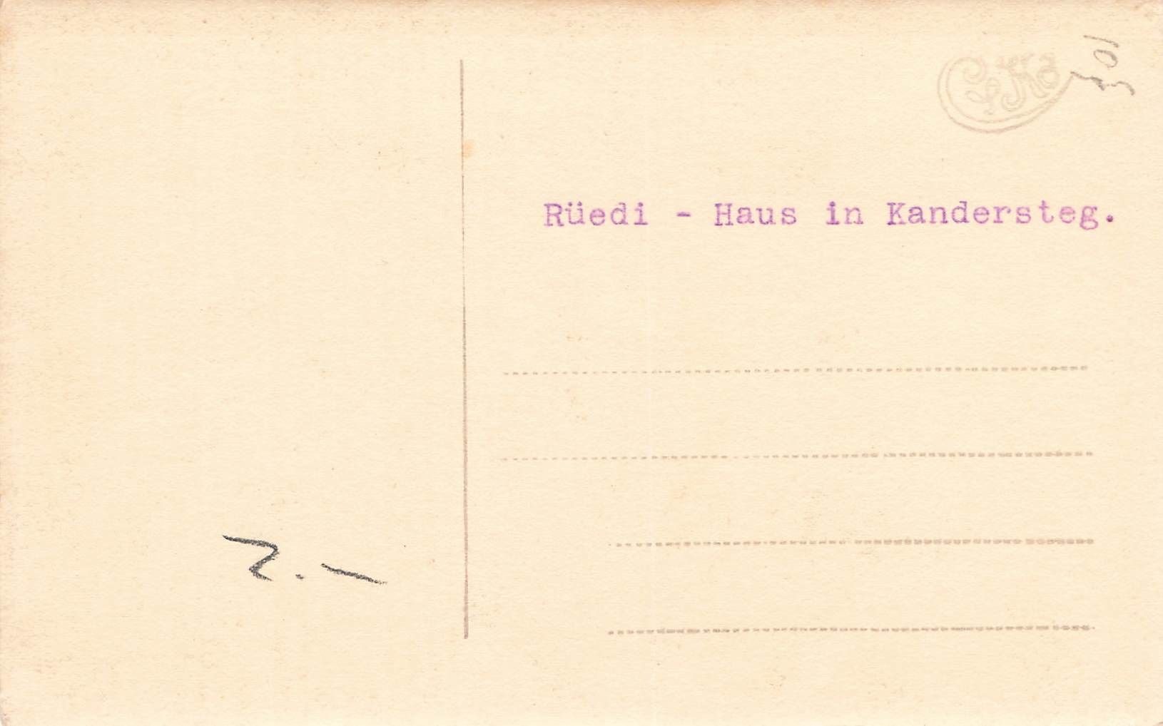 Cartoline postali: Rüedi haus im kandersteg – Usato da Biasca venduto da Blenio71 1