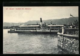 AK Zürich, Ausfahrt der Helvetia, 1911
