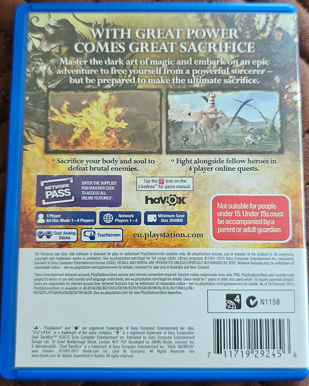 Sony Giochi: PS Vita - Souls Sacrifice – Usato da La Garde venduto da The_Hammer76 1