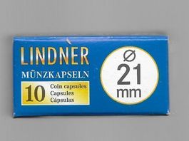 Lindner 10er Pack Münzkapseln 21 mm