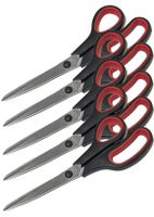 Paket mit 5 Scheren mit Gummigriff 21cm