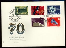 1970, FDC, Sonderpostmarken I (Nr. 476–480)