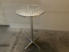 gebr. Stehtisch / Bistrotisch rund im Edelstahl-Look ab 1.-