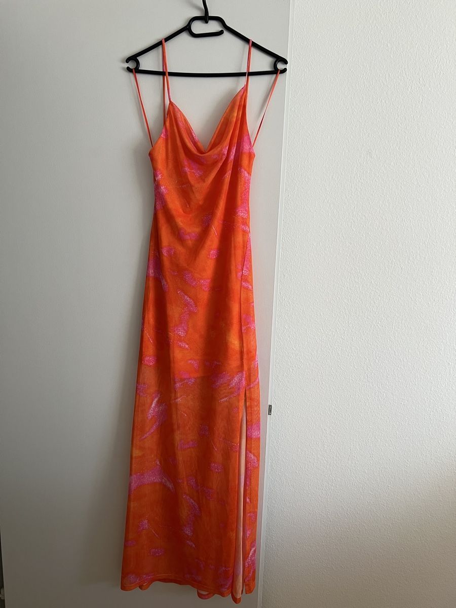 Kleider: langes Sommerkleid in orange - L – Neu (gemäss Beschreibung) aus Rothrist von FL_17