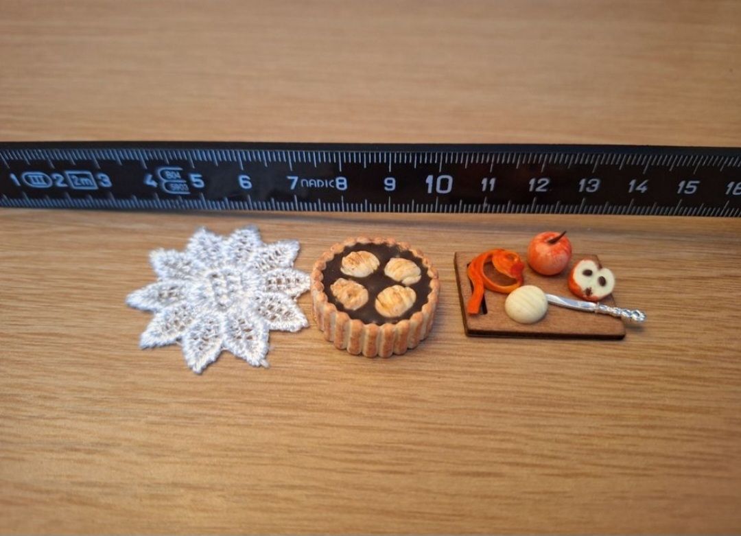 Case e mobili per bambole: Puppenhaus Apfelkuchen Set – Nuovo (secondo la descrizione) da Zürich venduto da HandmadeTinyFood 2