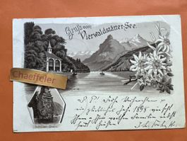 1897 Gruss vom Vierwaldstättersee, Schiller-Sten, Tellskap.